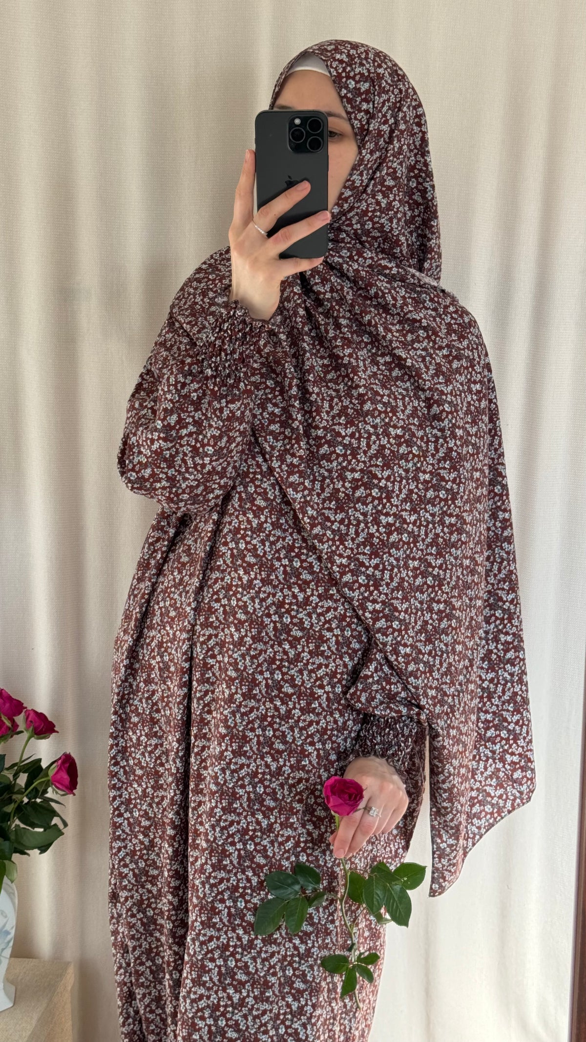 Brown Prayer Dress | Full Coverage Salah Dress for Namaz |
Breathable Cotton Salah Dress in 3 width Size | Islamic Prayer Clothes