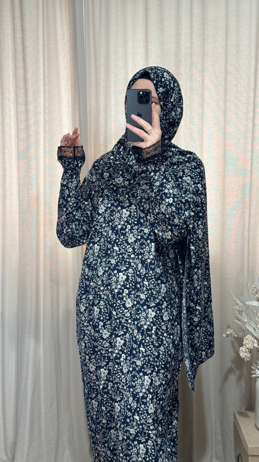 Elegant Prayer Dress, Prayer Outfit, Maxi Dress, Khimar, Islamic Dress, Prayer Abaya, Prayer set, Islamic gift, Abaya & Hijab, Green prayer veil