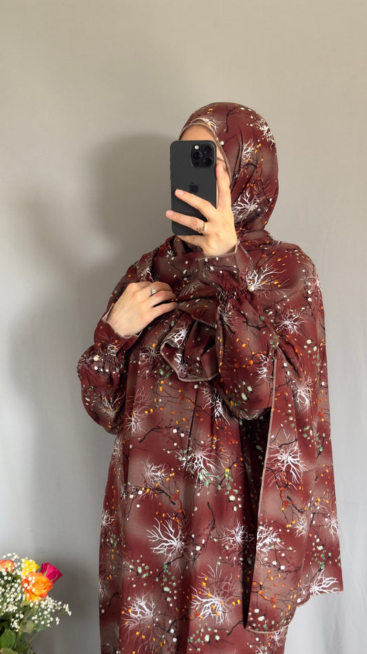 Brown Prayer Dress, Prayer clothes for women, Islamic Prayer dress, Prayer Outfit, Prayer Set, Prayer Hijab, Salah dress, Islamic Gift, Muslim clothing, Prayer abaya, Prayer Wear