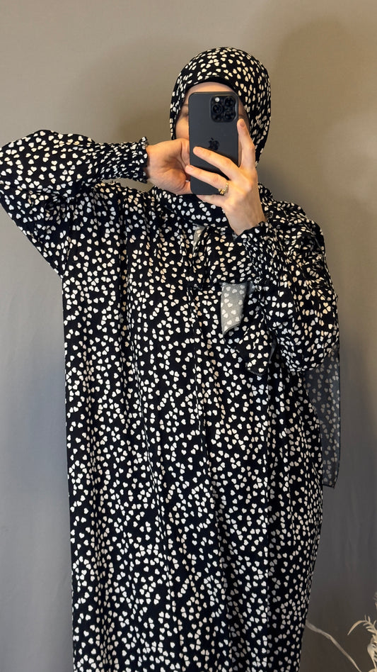 Black Prayer Hijab / Overhead Abaya / Prayer Abaya Set / Prayer Dress for Woman / Prayer Clothes Muslim / Prayer Gown / Prayer Outfit/ Salah Dress / Namaz Dress / Islamic Gift / Umrah Dress