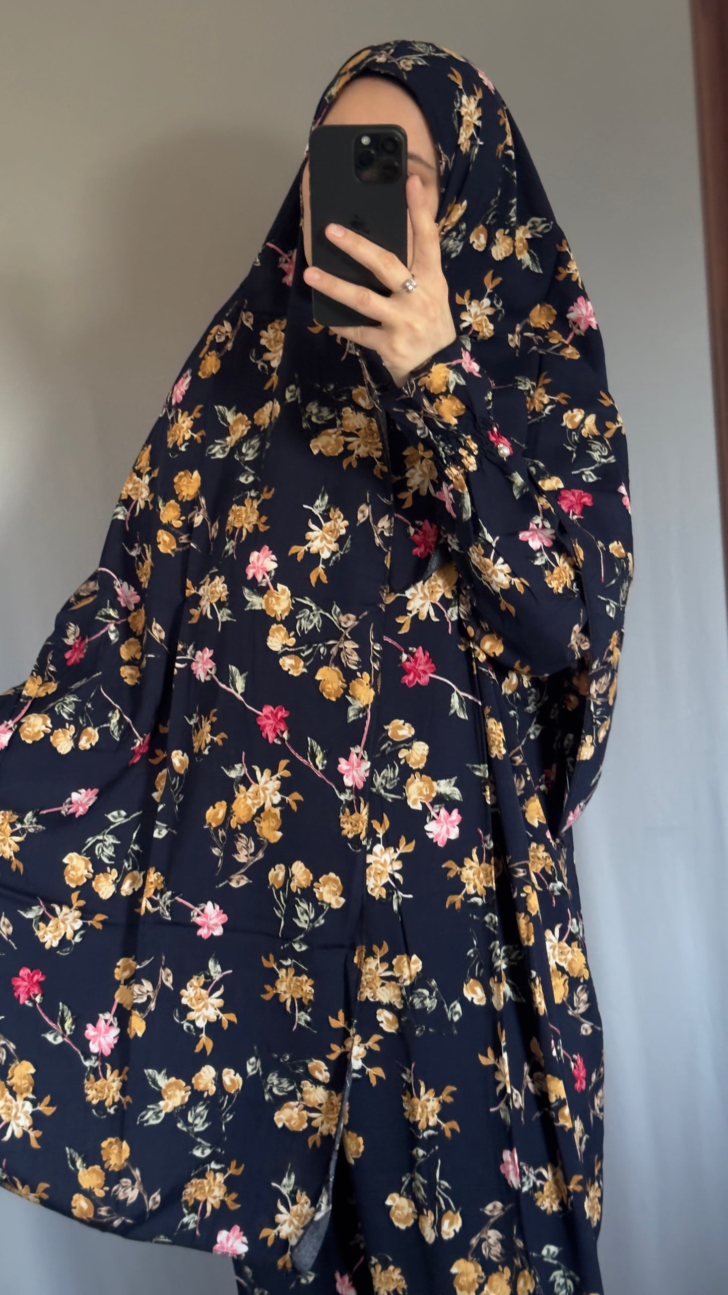 Navy Blue Prayer Dress / Overhead Abaya / Prayer Abaya Set / Prayer Dress for Woman / Prayer Clothes Muslim / Prayer Gown / Prayer Outfit/ Salah Dress / Namaz Dress