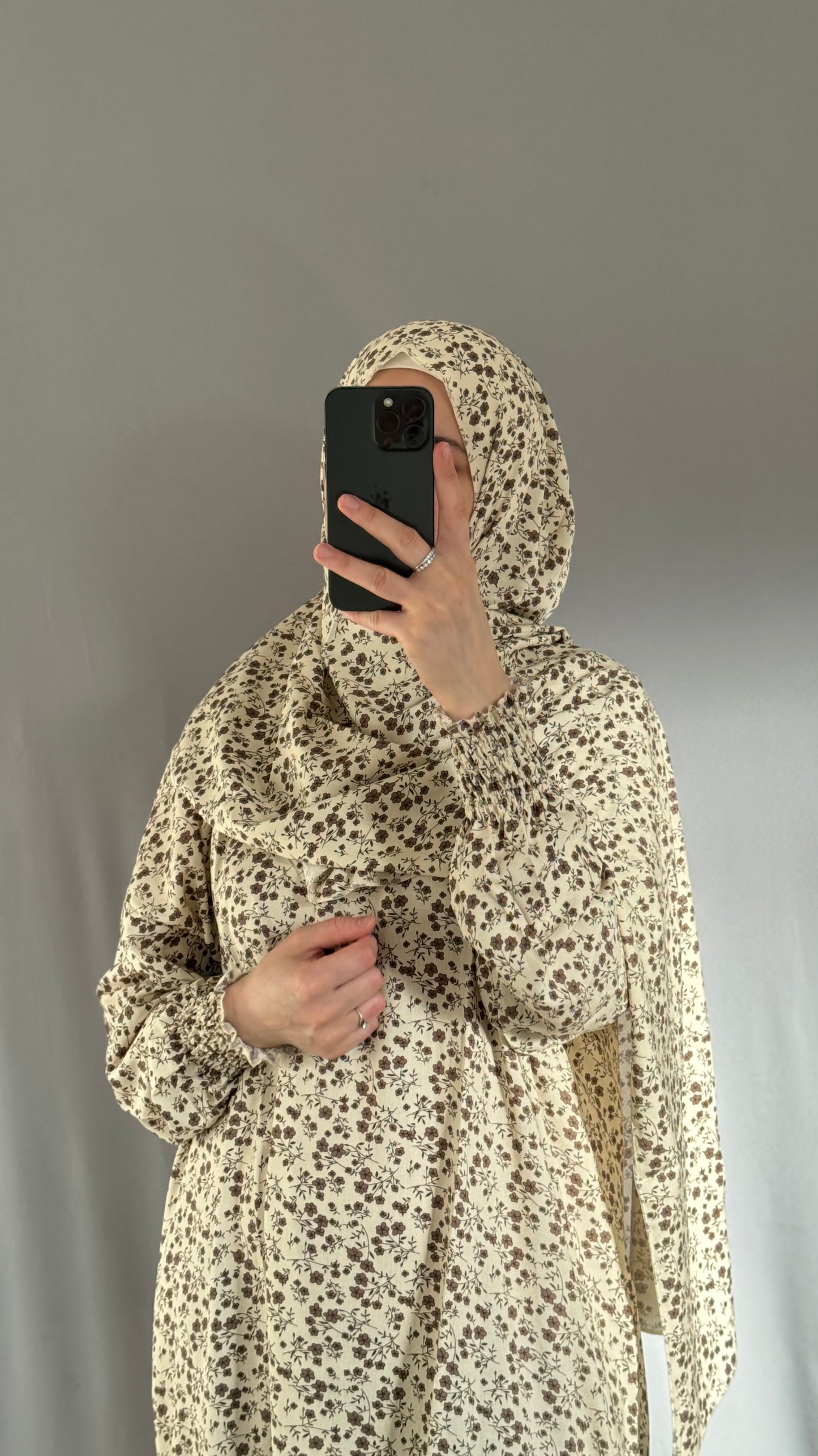 Elegant Beige Prayer Dress, Prayer Outfit, Maxi Dress, Khimar, Islamic Dress, Prayer Abaya, Prayer set, Islamic gift, PrayerHijab, Umrah Abaya, Ramadan Abaya, One Size Prayer Dress