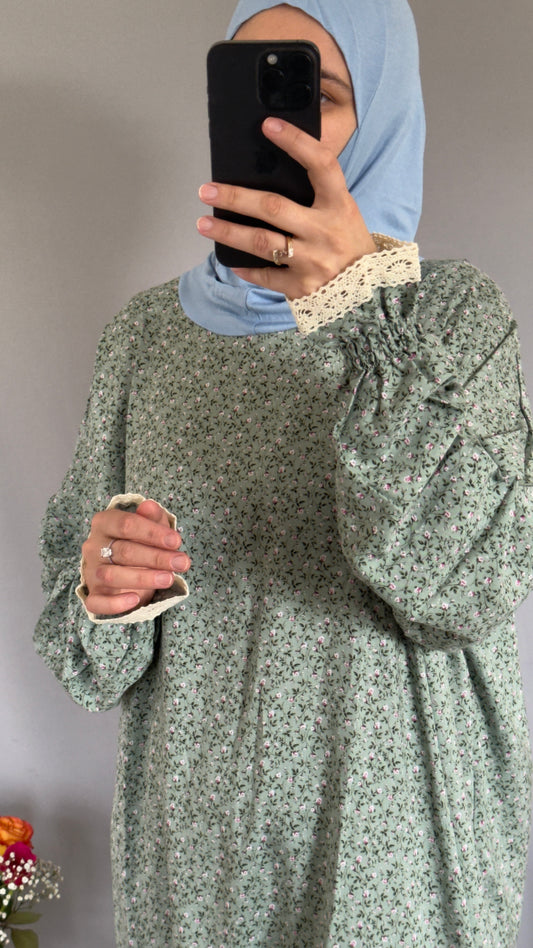 One Piece Oversize Prayer Dress, Green Prayer Dress Set, High Quility Prayer Dress, Muslim Women Gift, Abaya, Full Body Cover Dress, Hajj Dress, Prayer Outfit, Eid gift