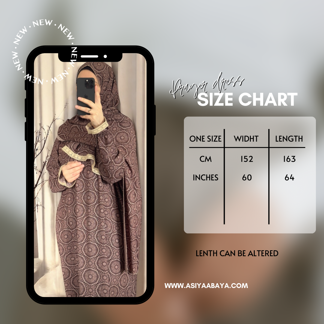 Ramadan Dress / Islamic Essentials / Prayer Dress / Overhead Abaya / Prayer Abaya Set / Prayer Dress for Woman / Prayer Clothes Muslim / Prayer Gown / Prayer Outfit/ Salah Dress / Namaz Dress / eid gift