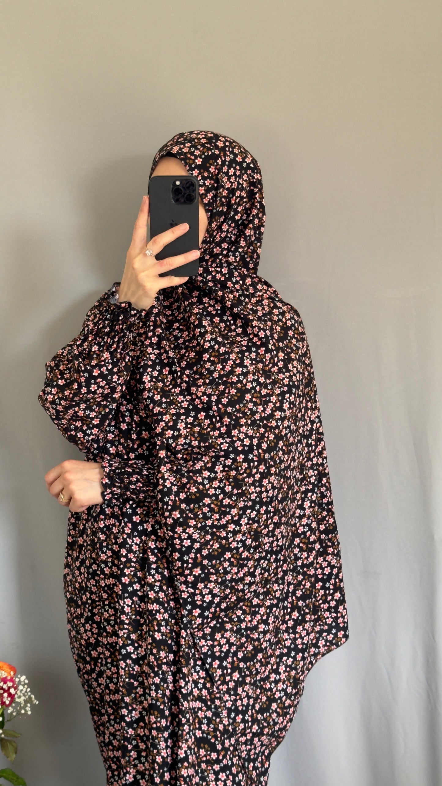 Cotton prayer dress / Modest prayer outfit / Travel-friendly prayer dress / One-size prayer garmen / Hijab-friendly dress for prayer / Prayer Dress with attached Hijab / Prayer Set