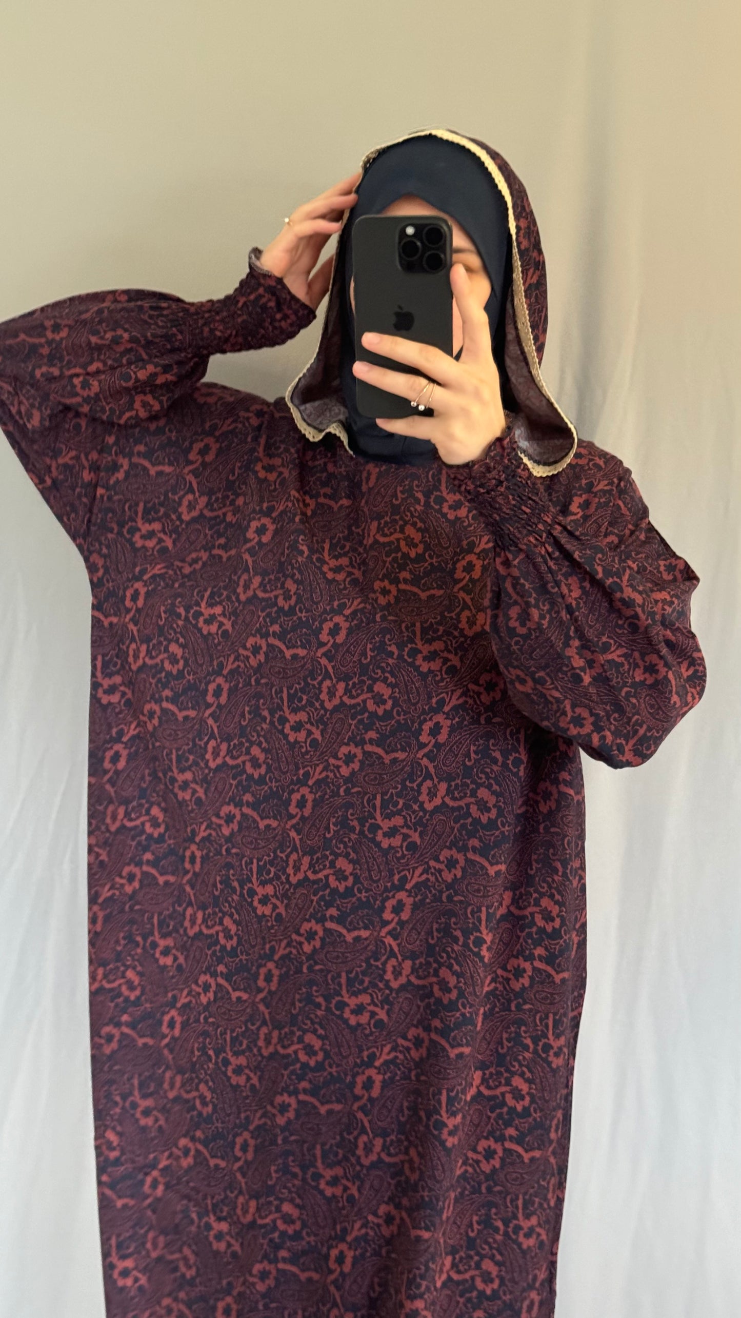 Navy Prayer Dress, Prayer Dress Set, High Quility Prayer Dress, Muslim Women Gift, Abaya Full Body Cover Dress, Hajj Dress, Prayer Outfit