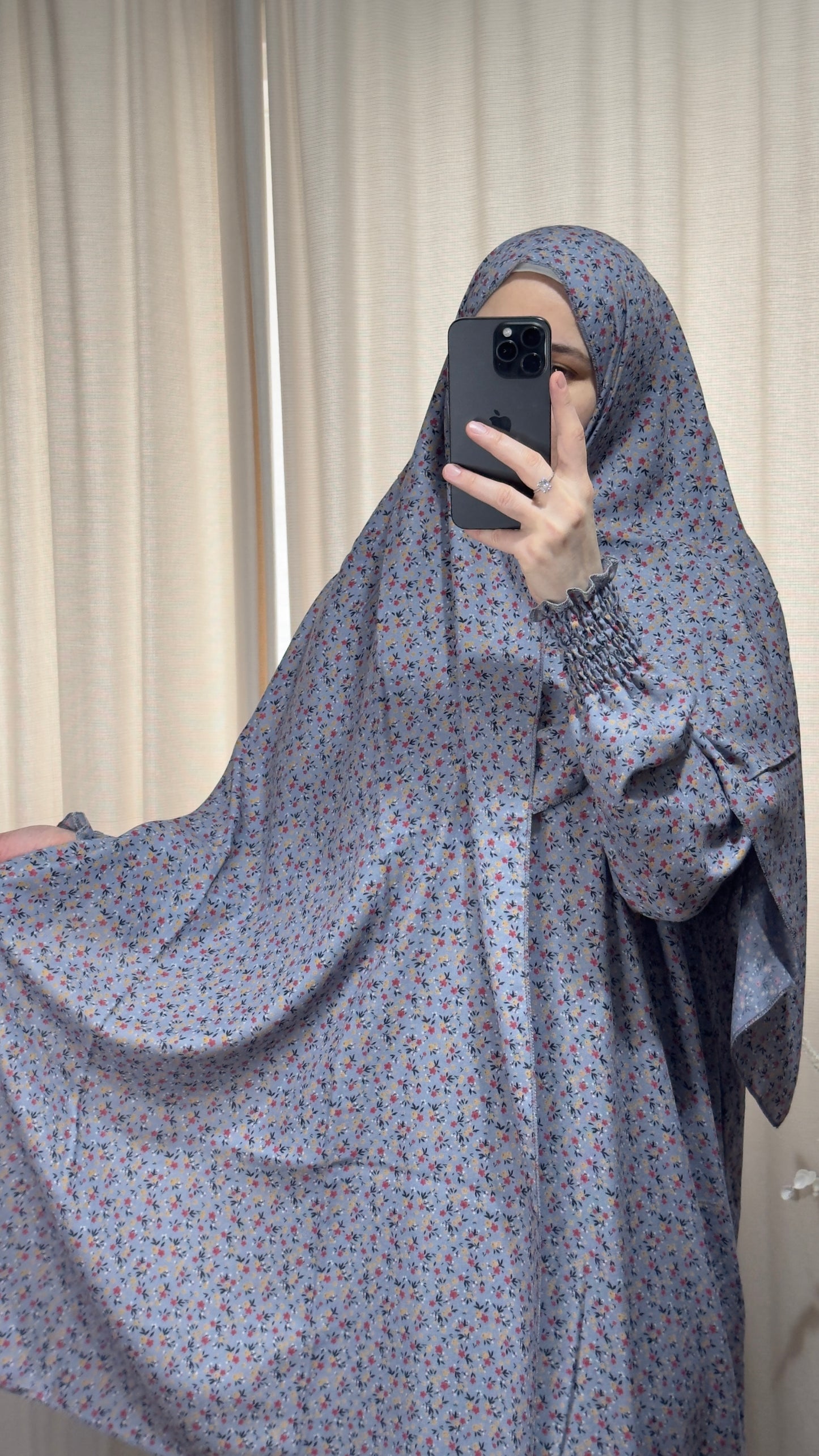 Blue Prayer Dress / Overhead Abaya / Prayer Abaya Set / Prayer Dress for Woman / Prayer Clothes Muslim / Prayer Gown / Prayer Outfit/ Salah Dress / Namaz Dress / Ramadan Outfit