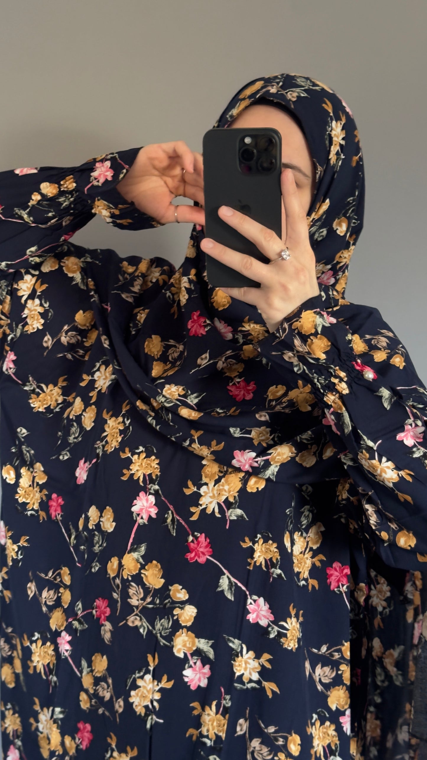 Navy Blue Prayer Dress / Overhead Abaya / Prayer Abaya Set / Prayer Dress for Woman / Prayer Clothes Muslim / Prayer Gown / Prayer Outfit/ Salah Dress / Namaz Dress