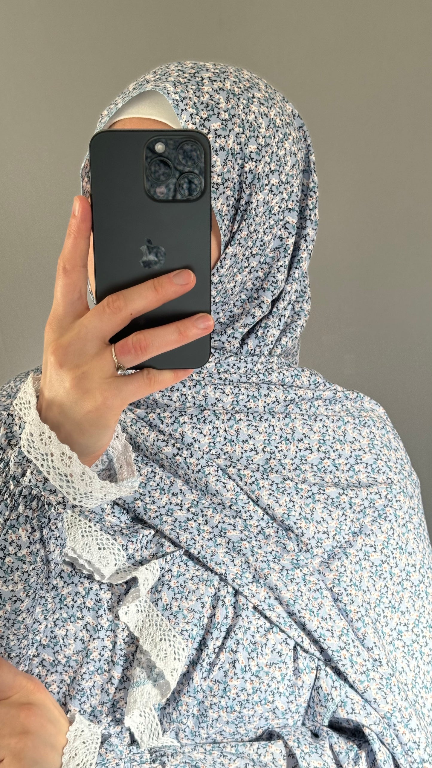 Blue Prayer Dress / Prayer Abaya / muslim one piece prayer garment / Modest prayer outfit / Travel-friendly prayer dress / One-size prayer garmen / Hijab-friendly dress for prayer / Prayer Dress with attached Hijab / Salah clothes