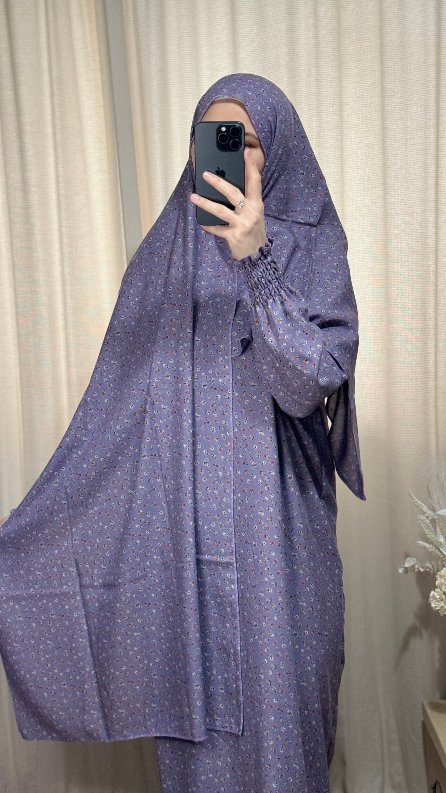 Purple Prayer Dress, PrayerHijab, Prayer Outfit, Maxi Dress, Khimar, Islamic Dress, Prayer Abaya, Prayer set, Islamic gift, Umrah Abaya, Ramadan Abaya, One Size Prayer Dress, Eid gift
