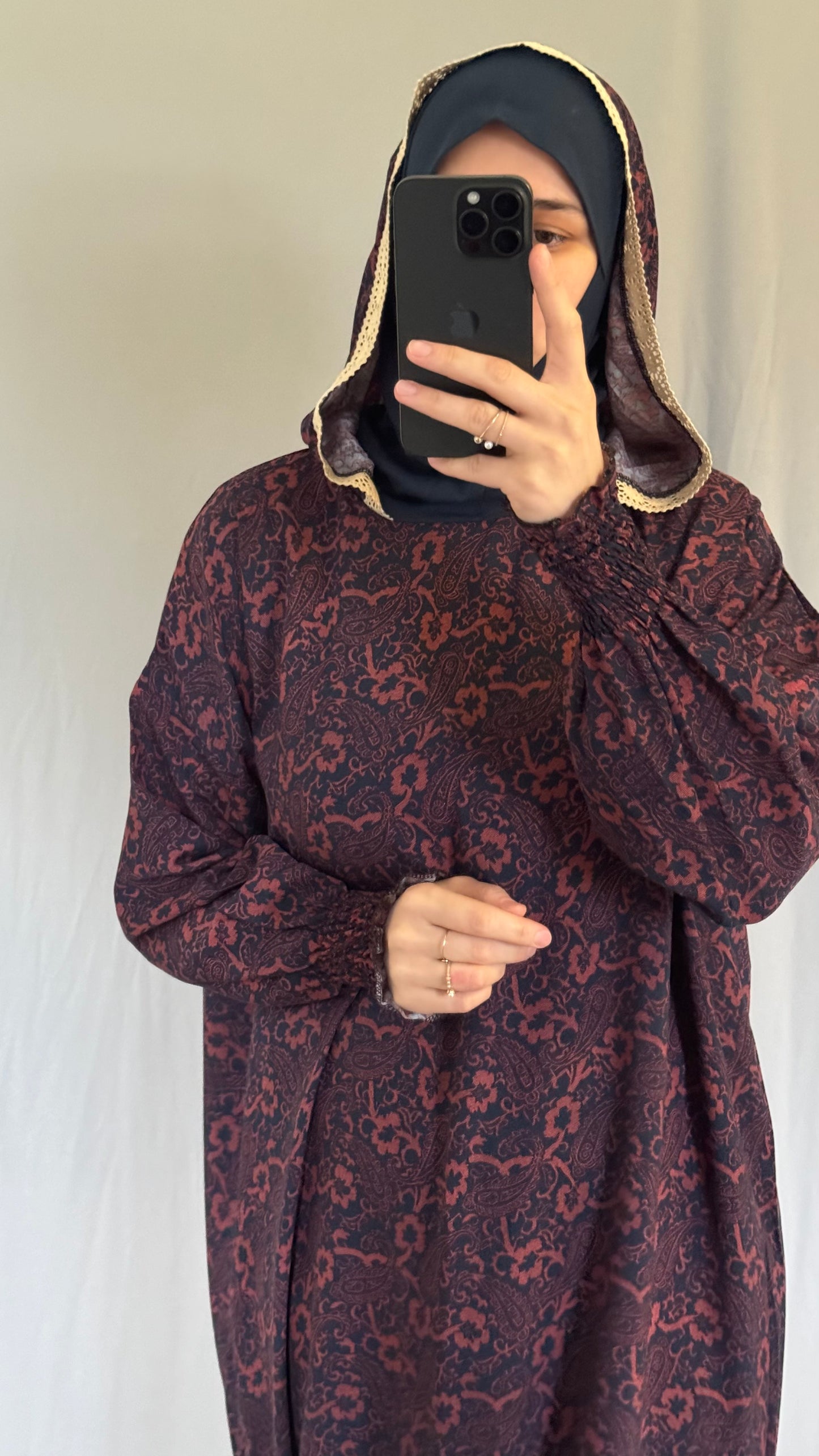 Navy Prayer Dress, Prayer Dress Set, High Quility Prayer Dress, Muslim Women Gift, Abaya Full Body Cover Dress, Hajj Dress, Prayer Outfit