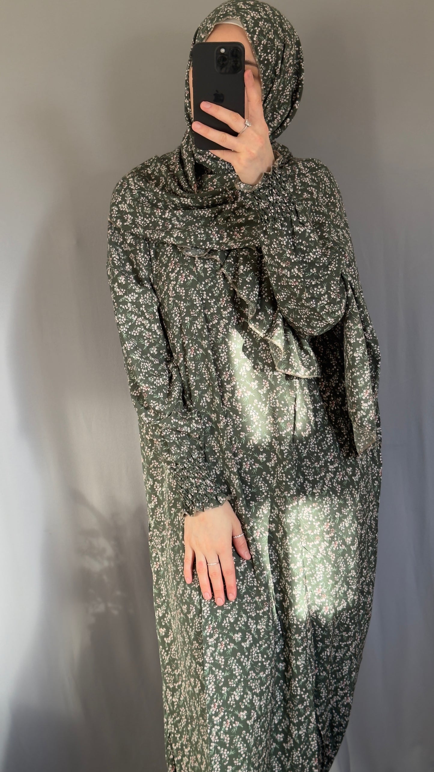 Green Prayer Dress / Overhead Abaya / Prayer Abaya Set / Prayer Dress for Woman / Prayer Clothes Muslim / Prayer Gown / Prayer Outfit/ Salah Dress / Namaz Dress / Ramadan Abaya / Eid Gift