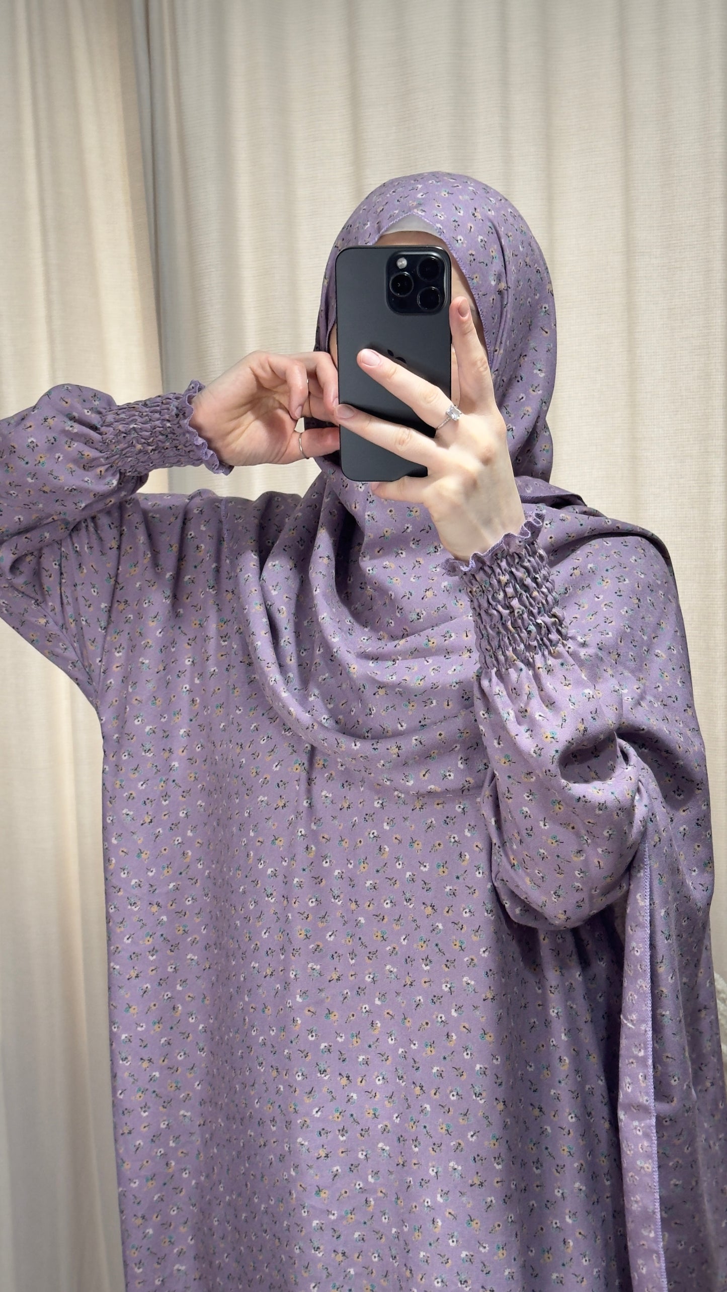 Elegant Purple Prayer Dress, Prayer Outfit, Maxi Dress, Khimar, Islamic Dress, Prayer Abaya, Prayer set, Islamic gift, PrayerHijab, Umrah Abaya, Ramadan Abaya, One Size Prayer Dress