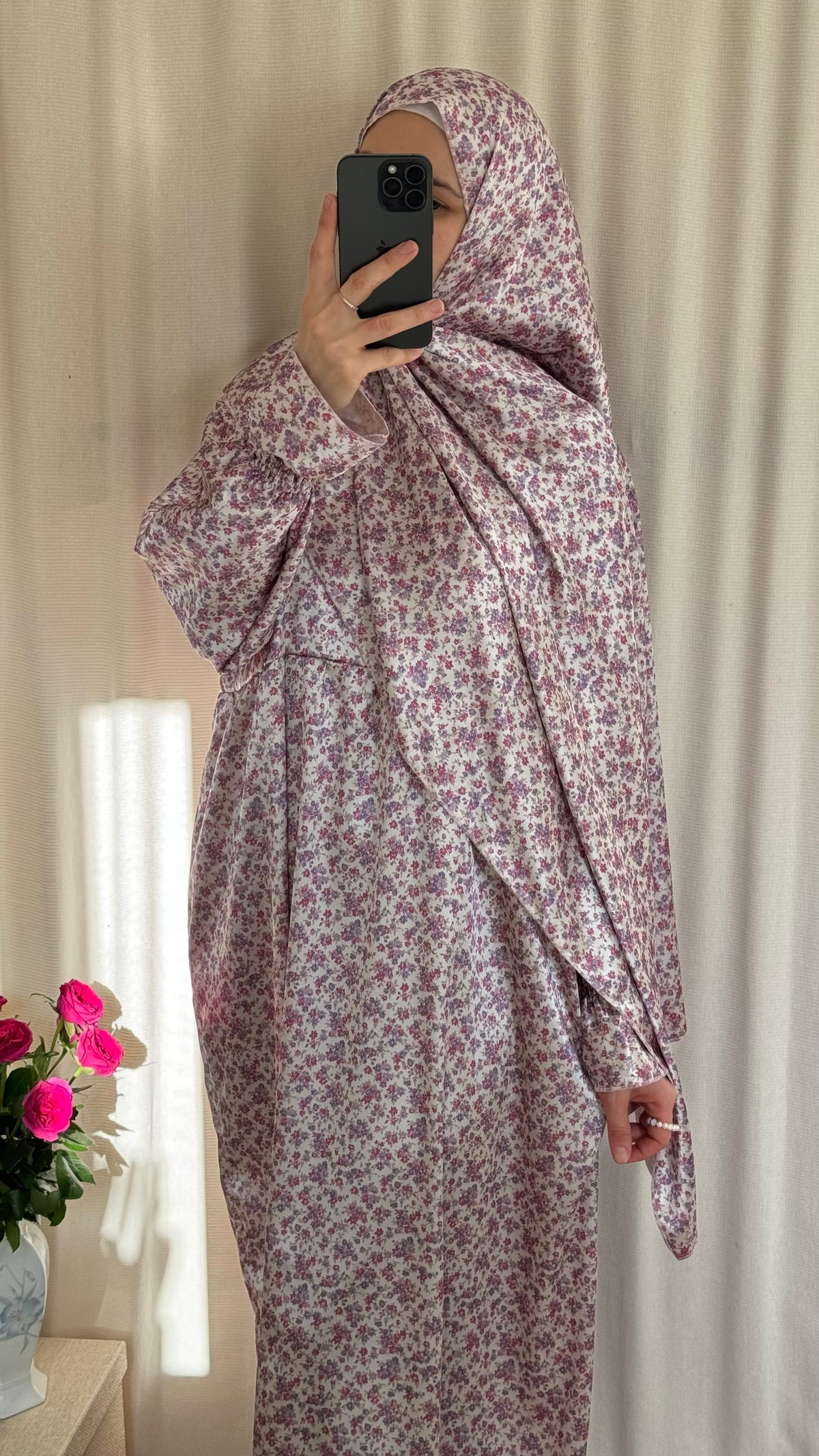 Silk Prayer Dress With Hijab