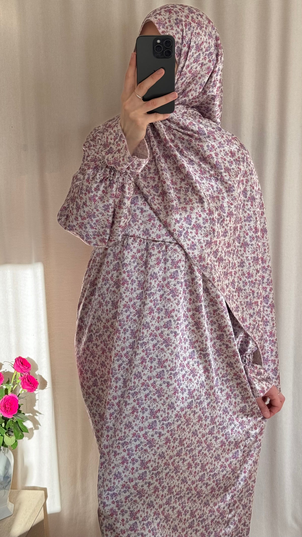 Silk Prayer Dress With Hijab