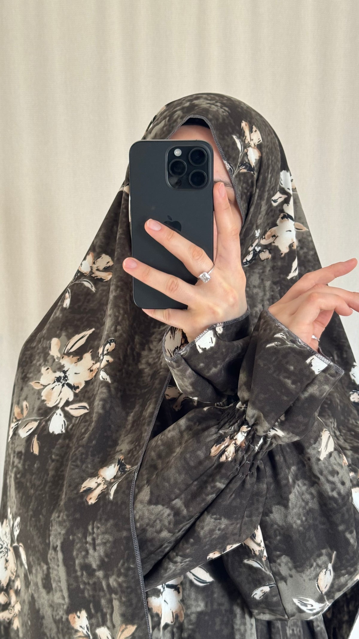 Grey Prayer Dress with Attached and Separate Hijab | Full Coverage Salah Dress for Namaz |
Salah Dress in 3 width Size | Lightweight Prayer Abaya