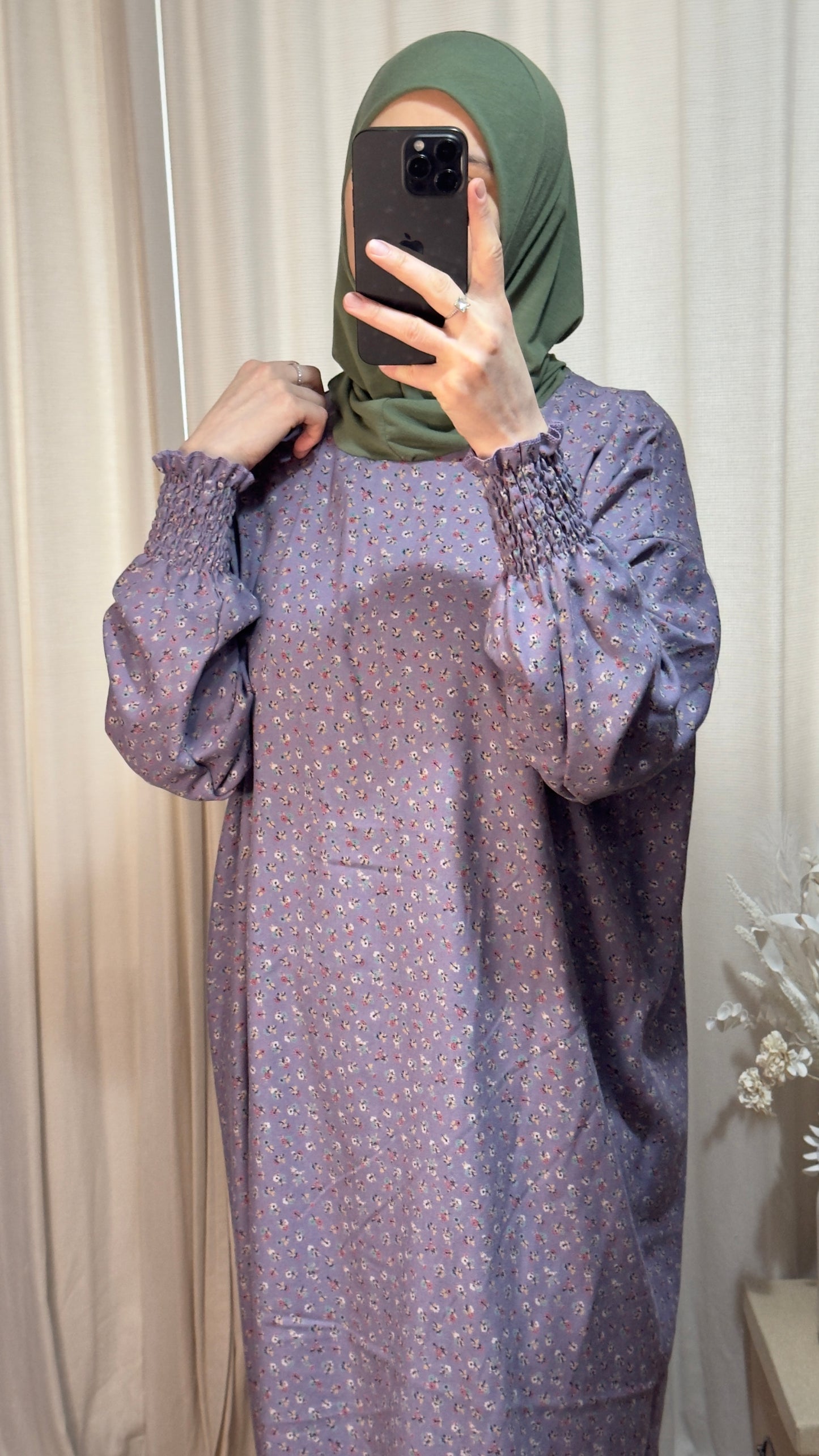Light Purple Prayer Dress with Attached Hijab, Prayer Dress Set, High Quility Prayer Dress, Muslim Women Gift, Abaya Full Body Cover Dress, Hajj Dress, Prayer Outfit