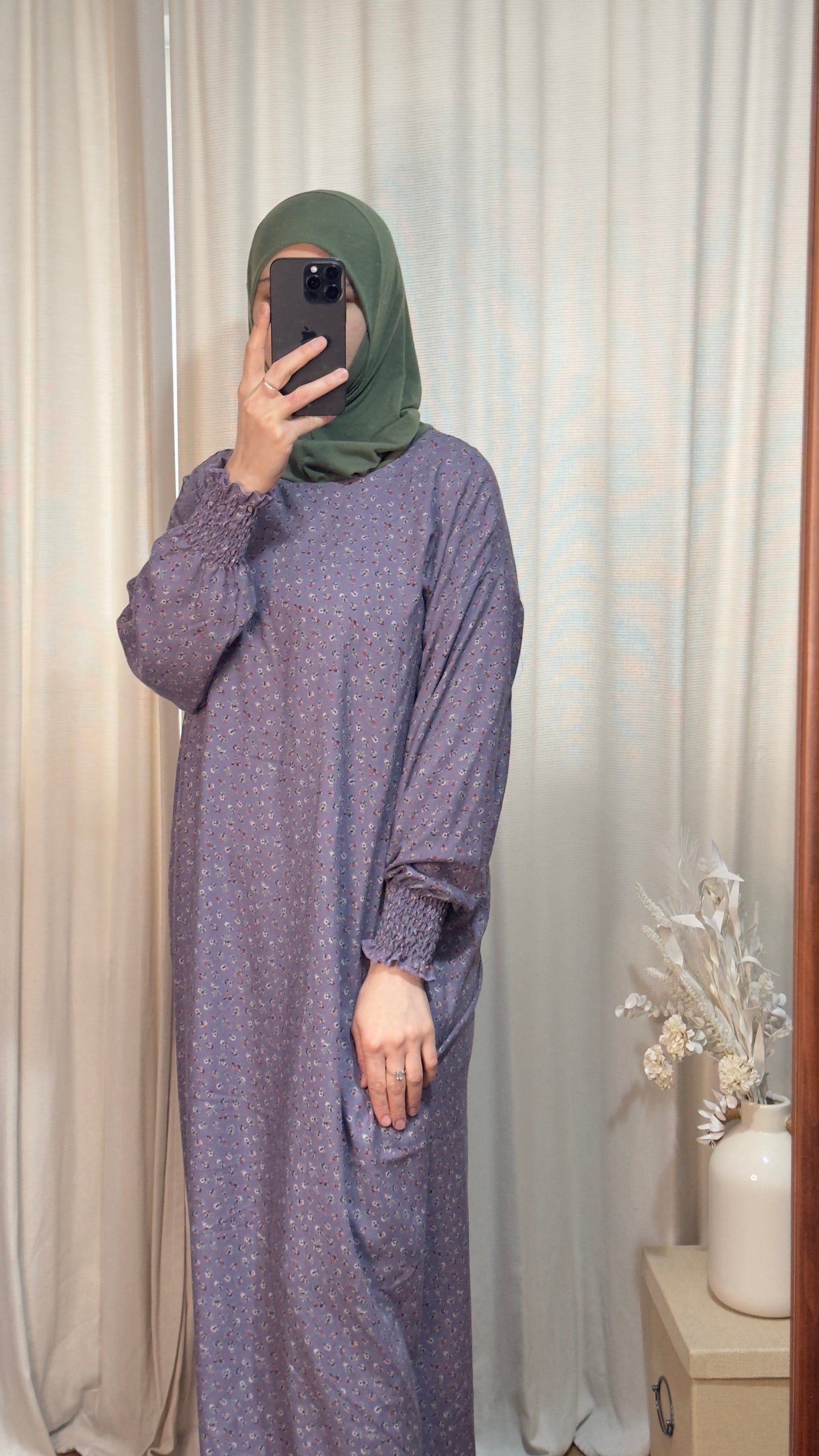 Light Purple Prayer Dress with Attached Hijab, Prayer Dress Set, High Quility Prayer Dress, Muslim Women Gift, Abaya Full Body Cover Dress, Hajj Dress, Prayer Outfit