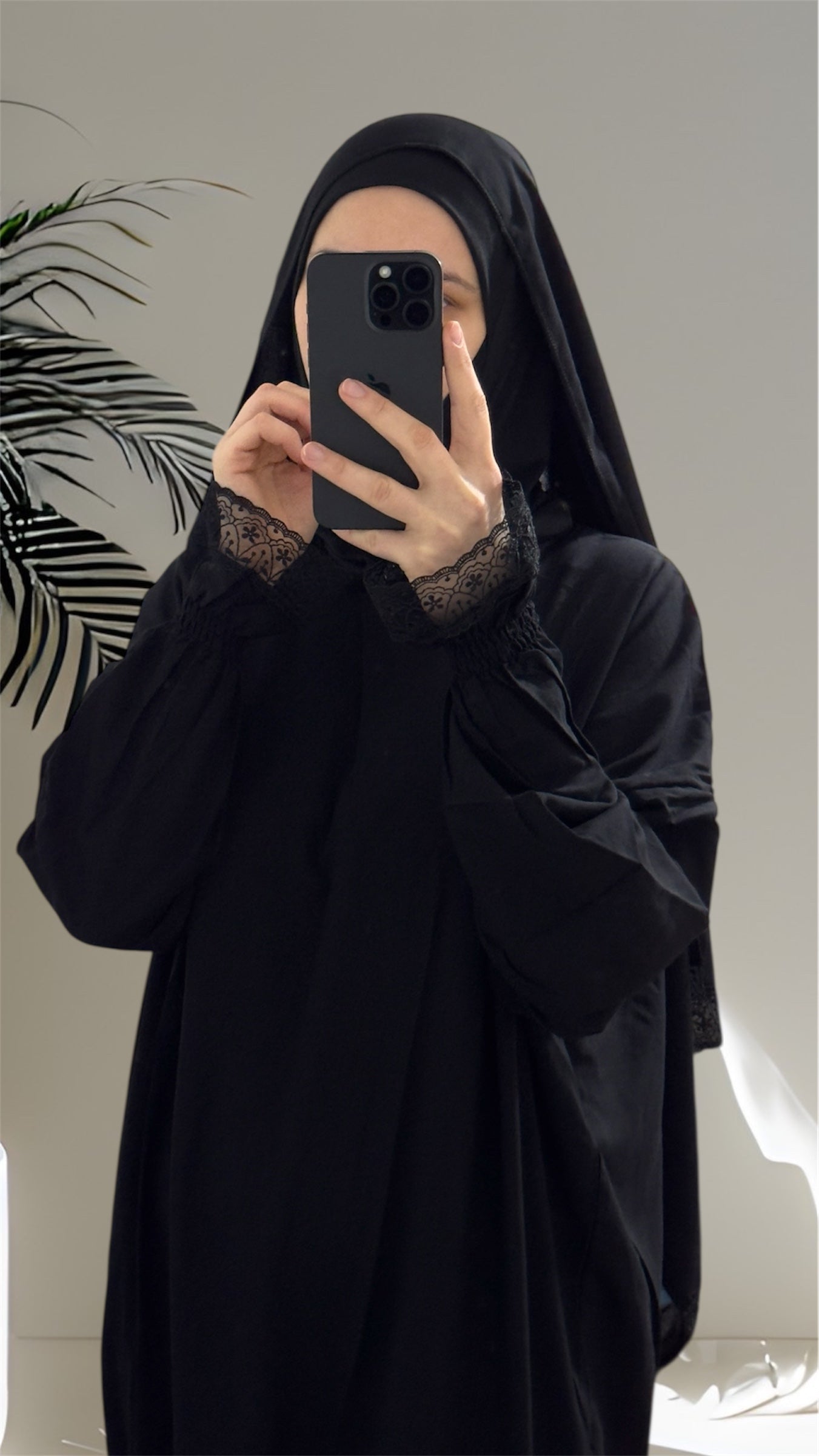 Black One Piece Prayer dress with Built In Jersey Bonnet, Prayer Abaya with integrated Hijab, Salah dress, Prayer set, Prayer outfit,Prayer clothes for women, Islamic Prayer dress, Ramadan Abaya