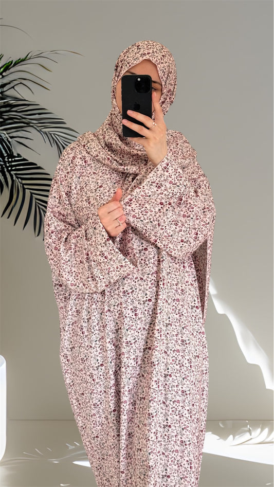 Pink Abaya, Maxi Dress, prayer  abaya, Muslim Women long Dress, Islamic Dress, Hijab, long Sleeve Dress, Kaftan, Modest Clothing, Clothed Abaya