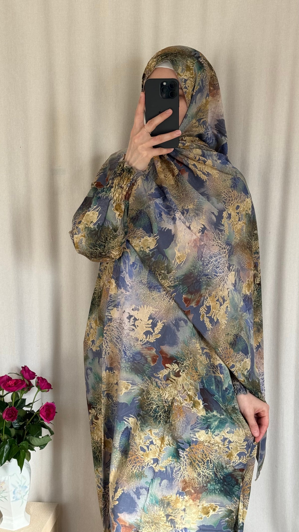 Women's One-Piece Prayer Dress with Attached and Separate Hijab | Full Coverage Salah Dress for Namaz |
Breathable Cotton Salah Dress in 3 width Size | Lightweight Prayer Abaya