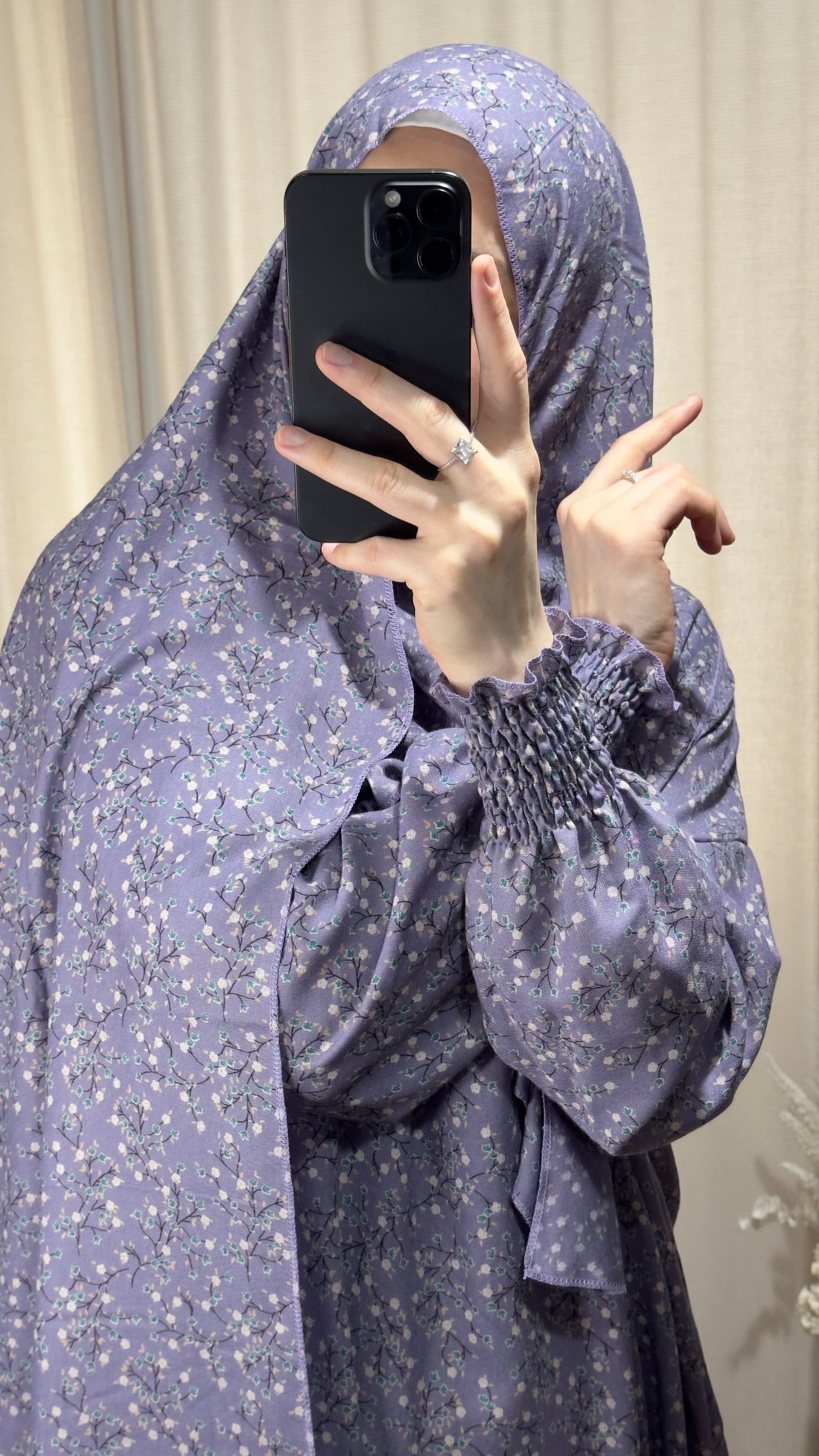 Elegant Purple Prayer Dress, PrayerHijab, Prayer Outfit, Maxi Dress, Khimar, Islamic Dress, Prayer Abaya, Prayer set, Islamic gift, Umrah Abaya, Ramadan Abaya, One Size Prayer Dress