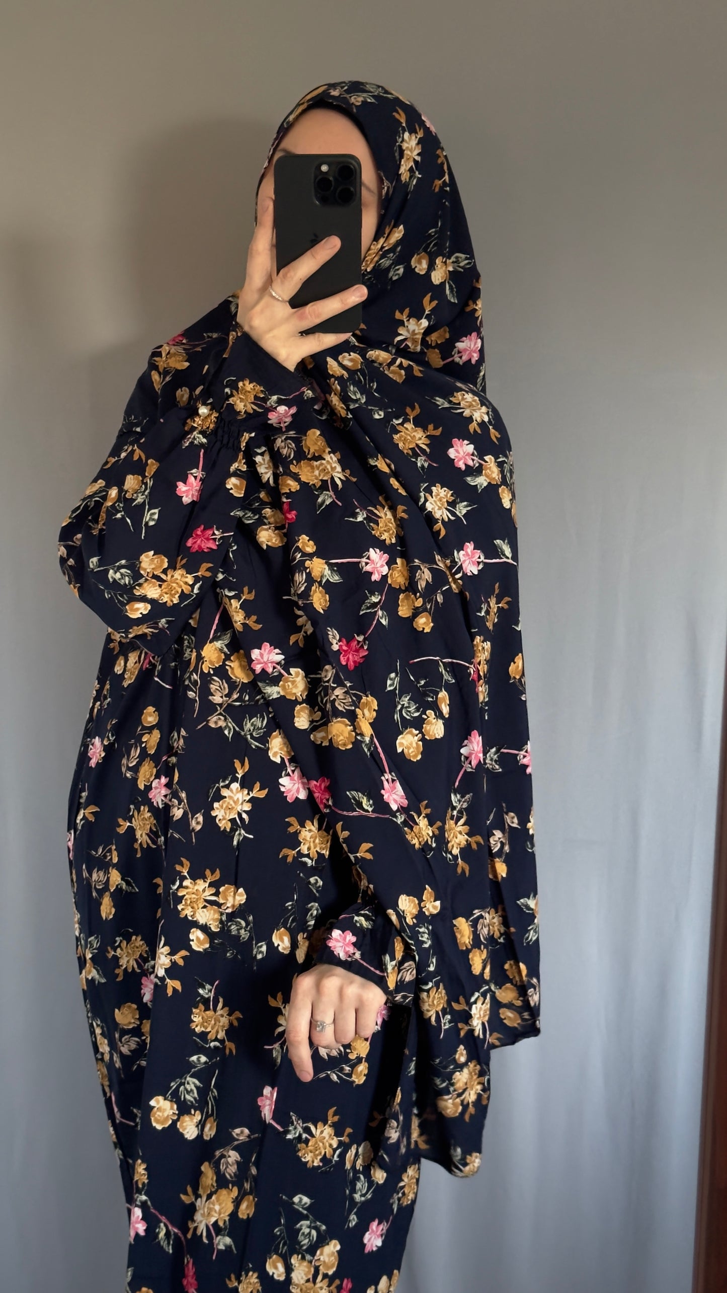 Navy Blue Prayer Dress / Overhead Abaya / Prayer Abaya Set / Prayer Dress for Woman / Prayer Clothes Muslim / Prayer Gown / Prayer Outfit/ Salah Dress / Namaz Dress