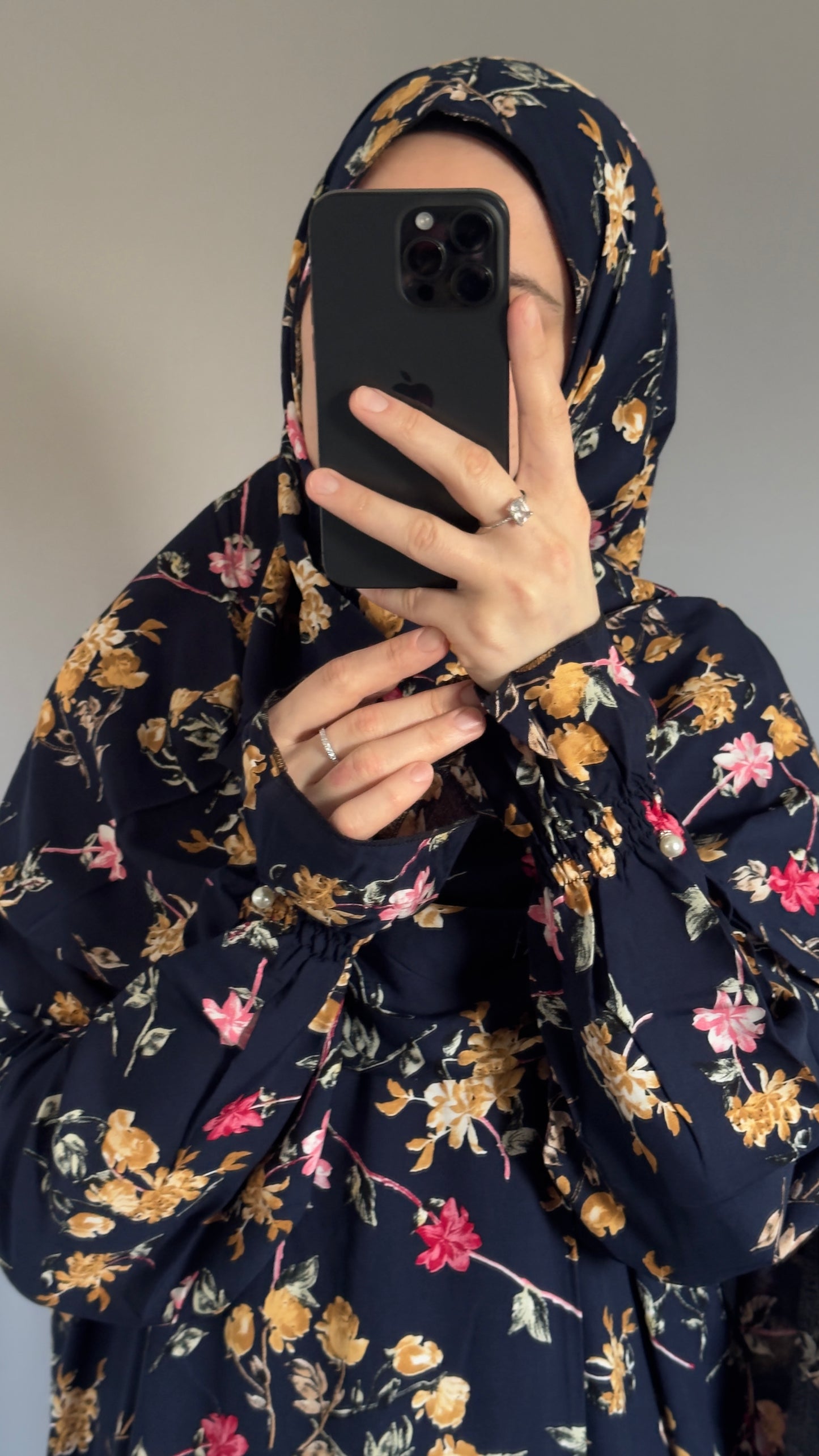 Navy Blue Prayer Dress / Overhead Abaya / Prayer Abaya Set / Prayer Dress for Woman / Prayer Clothes Muslim / Prayer Gown / Prayer Outfit/ Salah Dress / Namaz Dress