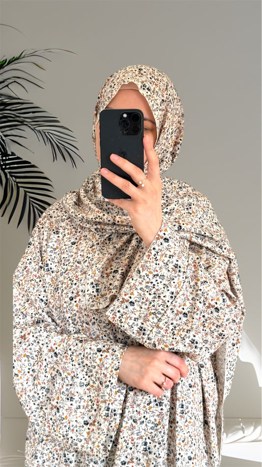 Floral Abaya, Maxi Dress, prayer  abaya, Muslim Women long Dress, Islamic Dress, Hijab, long Sleeve Dress, Kaftan, Modest Clothing, Clothed Abaya