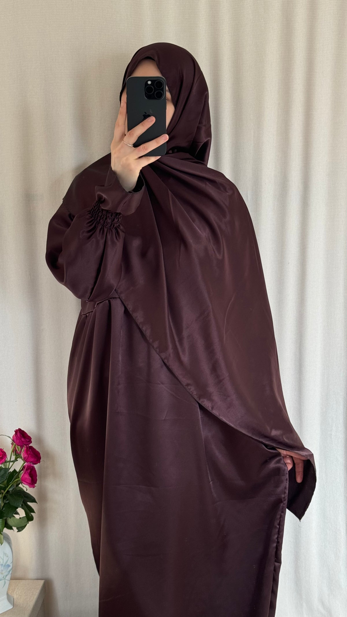 Silk Prayer Dress - Elegant Full-Length Modest Prayer Dress | Soft Lightweight Islamic Prayer Wear