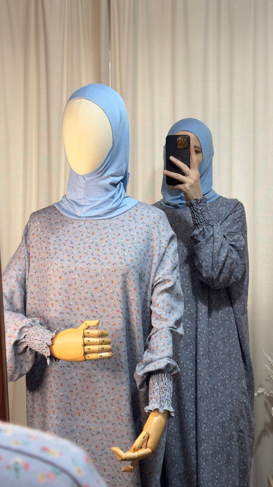 Muslim Women Blue Prayer Dress, One Piece Prayer dress, Islamic gifts, Salah dress, Prayer set, Prayer outfit,Prayer clothes for women, Islamic Prayer dress, Ramadan Abaya