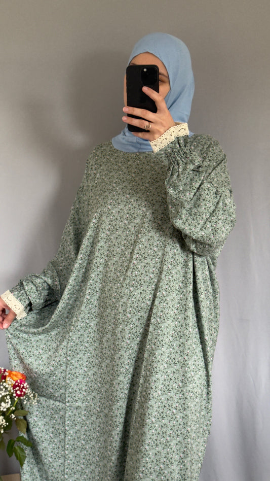 One Piece Oversize Prayer Dress, Green Prayer Dress Set, High Quility Prayer Dress, Muslim Women Gift, Abaya, Full Body Cover Dress, Hajj Dress, Prayer Outfit, Eid gift