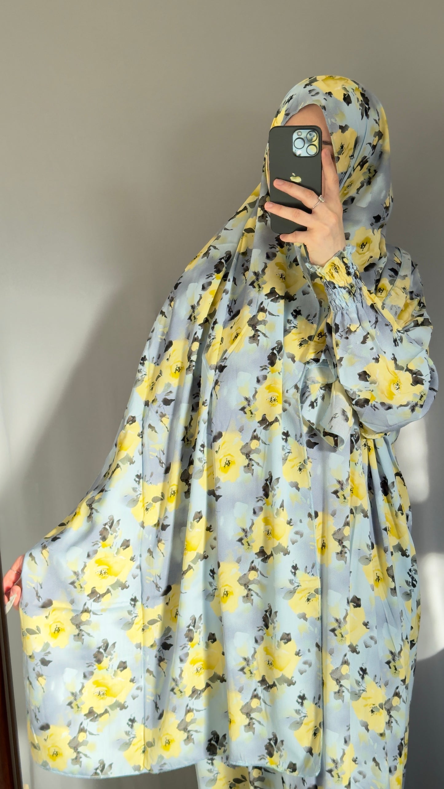 Elegant Blue Prayer Dress, Prayer Outfit, Maxi Dress, Khimar, Islamic Dress, Prayer Abaya, Prayer set, Islamic gift, PrayerHijab, Umrah Abaya, Ramadan Abaya, Prayer Wear for Tarawih