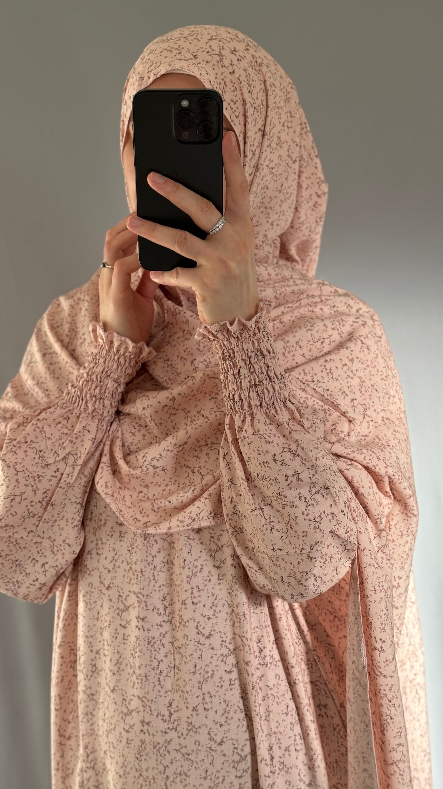 Elegant Pink Prayer Dress, Prayer Outfit, Maxi Dress, Khimar, Islamic Dress, Prayer Abaya, Prayer set, Islamic gift, PrayerHijab, Umrah Abaya, Ramadan Abaya, One Size Prayer Dress