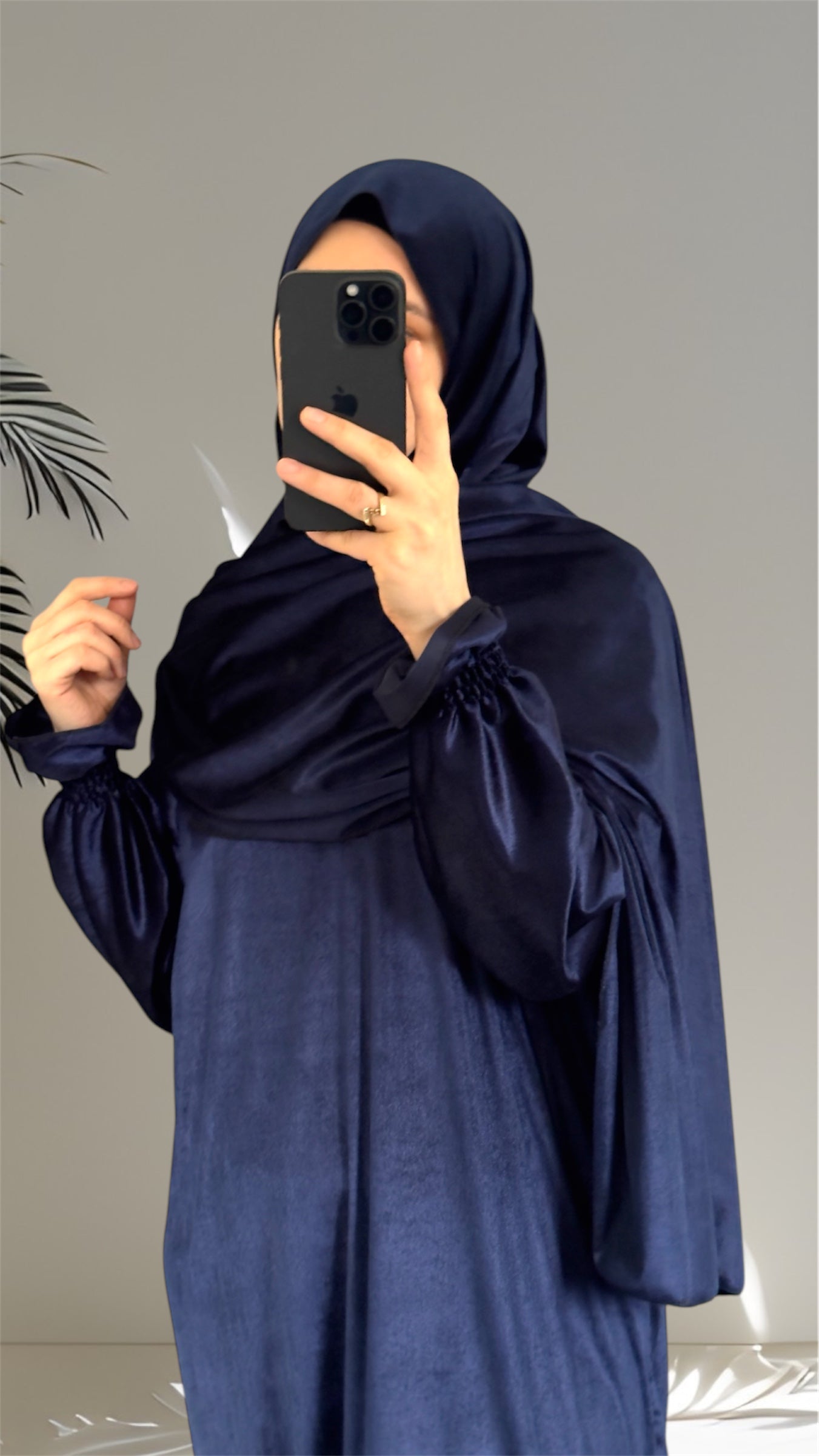 Navy Velvet Prayer Dress, Prayer clothes for women, Islamic Prayer dress, Prayer Outfit, Prayer Set, Prayer Hijab, Salah dress, Islamic Gift, Muslim clothing, Prayer abaya