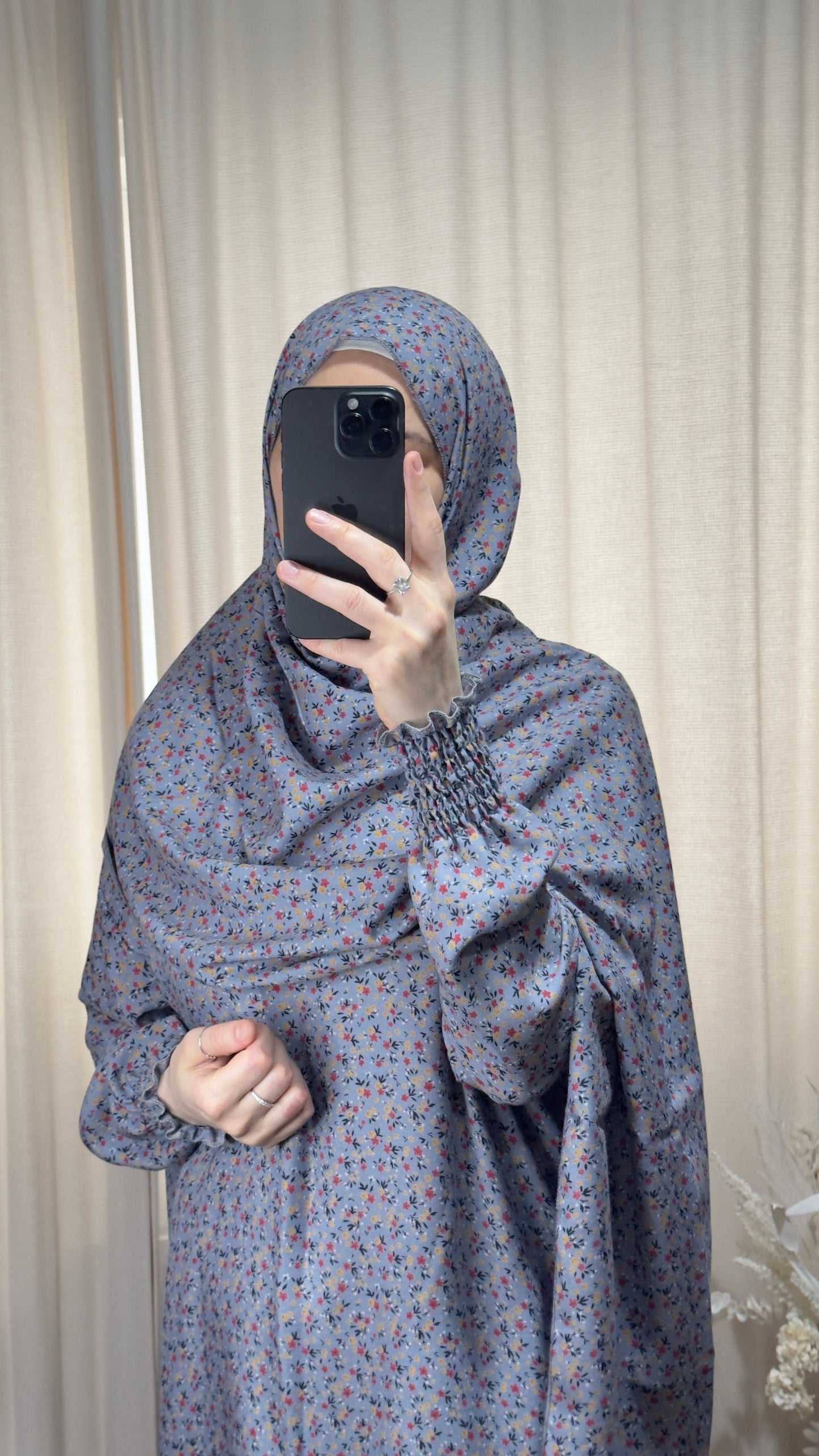 Blue Prayer Dress / Overhead Abaya / Prayer Abaya Set / Prayer Dress for Woman / Prayer Clothes Muslim / Prayer Gown / Prayer Outfit/ Salah Dress / Namaz Dress / Ramadan Outfit