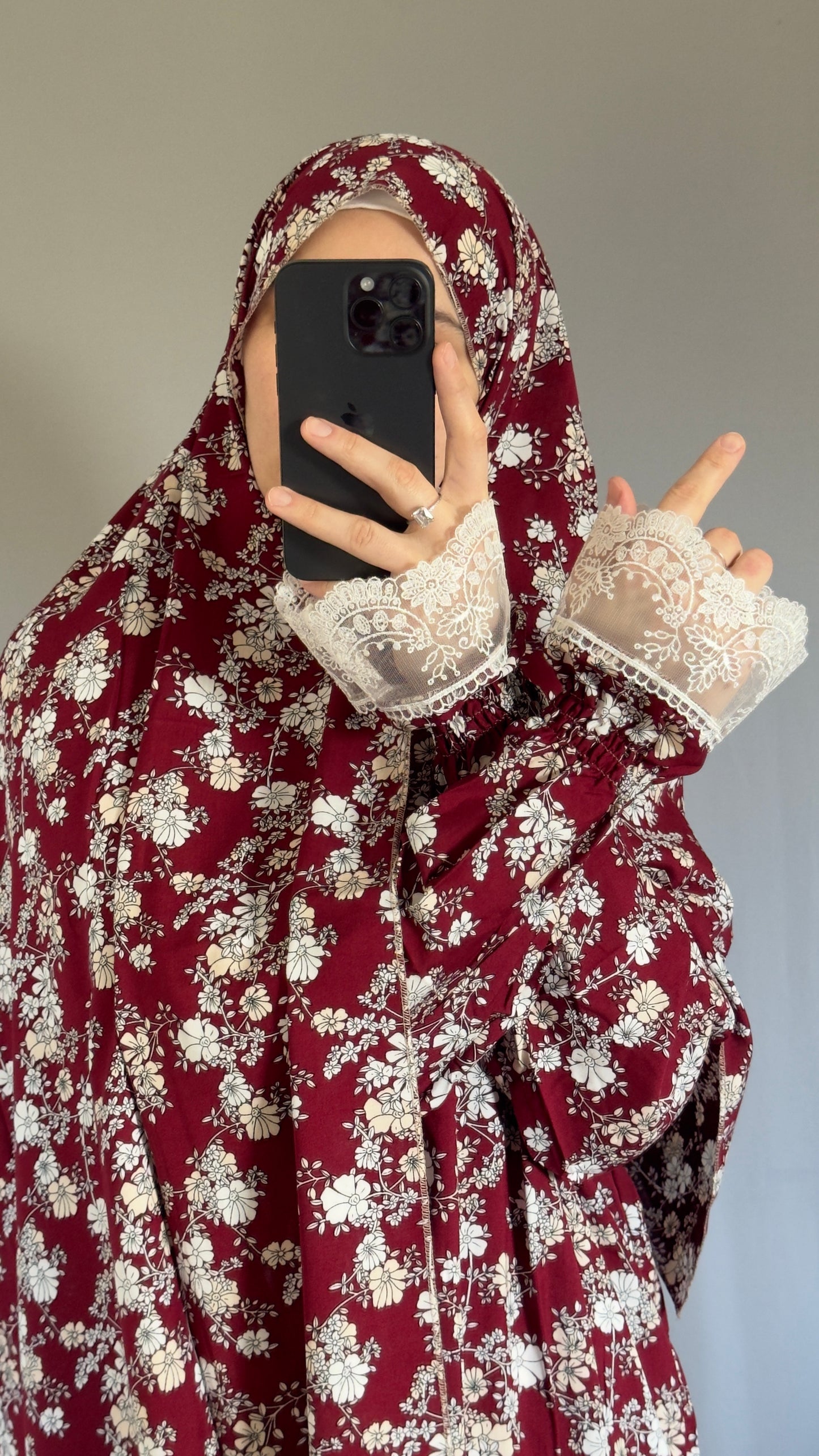 Burgundy Cotton Prayer Dress, Prayer clothes for women, Islamic Prayer dress, Prayer Outfit, Prayer Set, Prayer Hijab, Salah dress, Islamic Gift, Muslim clothing, Prayer abaya