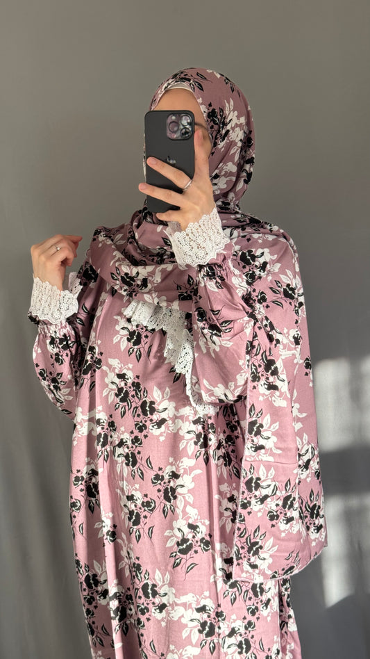 Purple Prayer Dress, Prayer Jilbab, Prayer Abaya, Two Piece Prayer dress muslim, Salah dress, Prayer set, Prayer outfit, Prayer clothes woman, muslim Prayer dress, Islamic gift