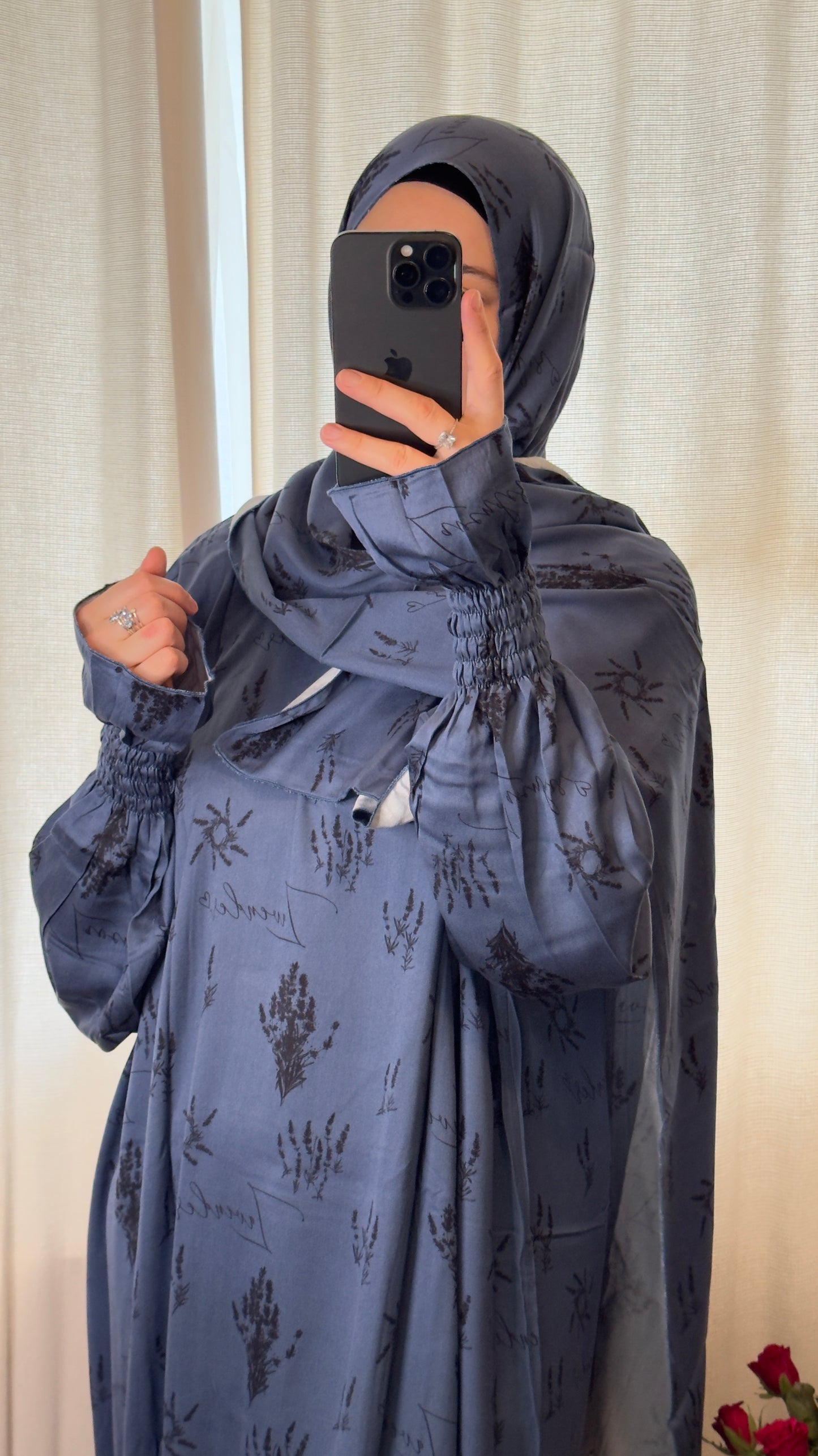 Luxury Blue Prayer Dress, Islamic Prayer dress, Prayer abaya, Prayer clothes for women, Prayer Outfit, Prayer Set, Prayer Hijab, Salah dress, Islamic Gift, Muslim clothing,