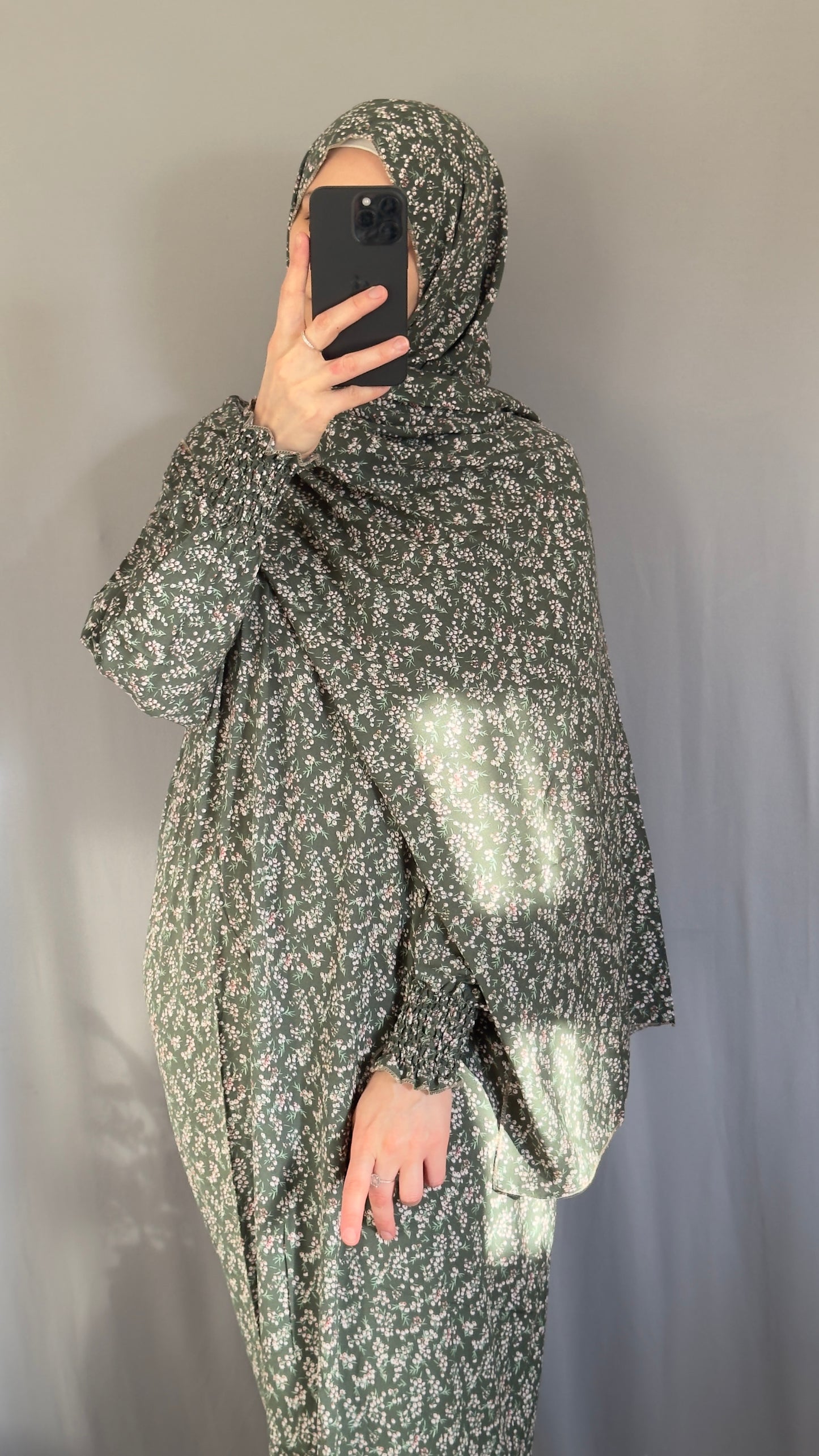 Green Prayer Dress / Overhead Abaya / Prayer Abaya Set / Prayer Dress for Woman / Prayer Clothes Muslim / Prayer Gown / Prayer Outfit/ Salah Dress / Namaz Dress / Ramadan Abaya / Eid Gift