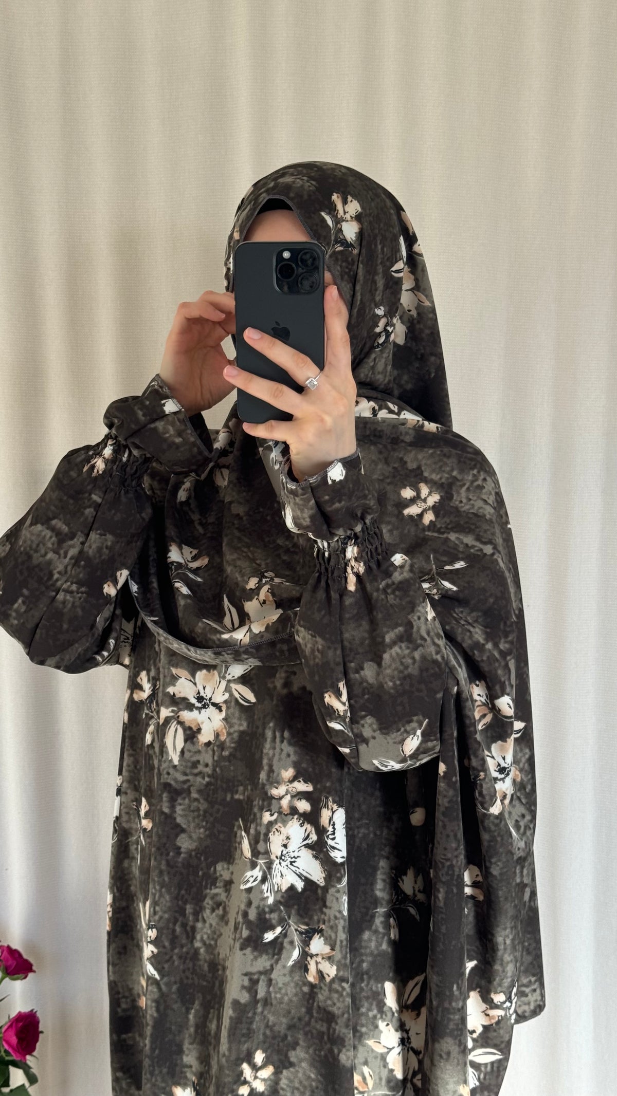 Grey Prayer Dress with Attached and Separate Hijab | Full Coverage Salah Dress for Namaz |
Salah Dress in 3 width Size | Lightweight Prayer Abaya