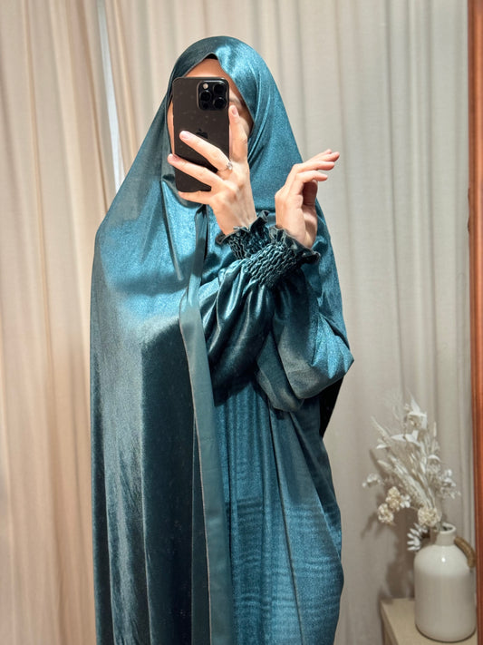 Luxury Velvet Warm Grey Prayer Dress, Prayer clothes for women, Islamic Prayer dress, Prayer Outfit, Prayer Set, Prayer Hijab, Salah dress, Islamic Gift, Muslim clothing, Prayer abaya