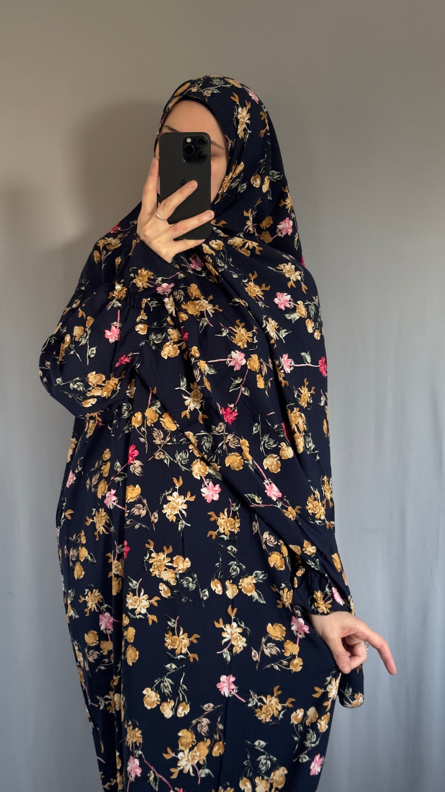 Navy Blue Prayer Dress / Overhead Abaya / Prayer Abaya Set / Prayer Dress for Woman / Prayer Clothes Muslim / Prayer Gown / Prayer Outfit/ Salah Dress / Namaz Dress