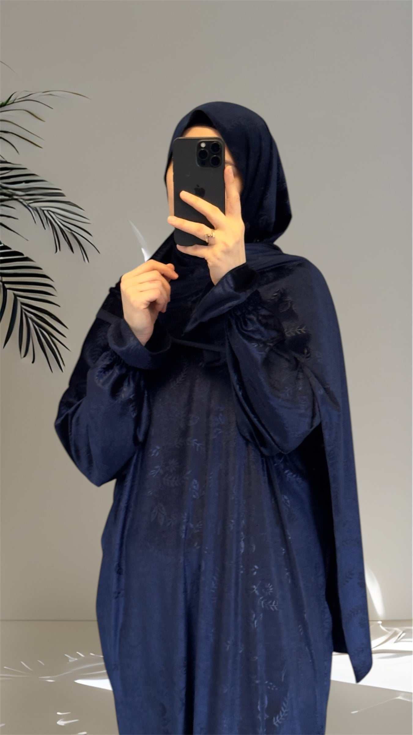 Navy Velvet Warm Prayer Dress, Prayer clothes for women, Islamic Prayer dress, Prayer Outfit, Prayer Set, Prayer Hijab, Salah dress, Islamic Gift, Muslim clothing, Prayer abaya