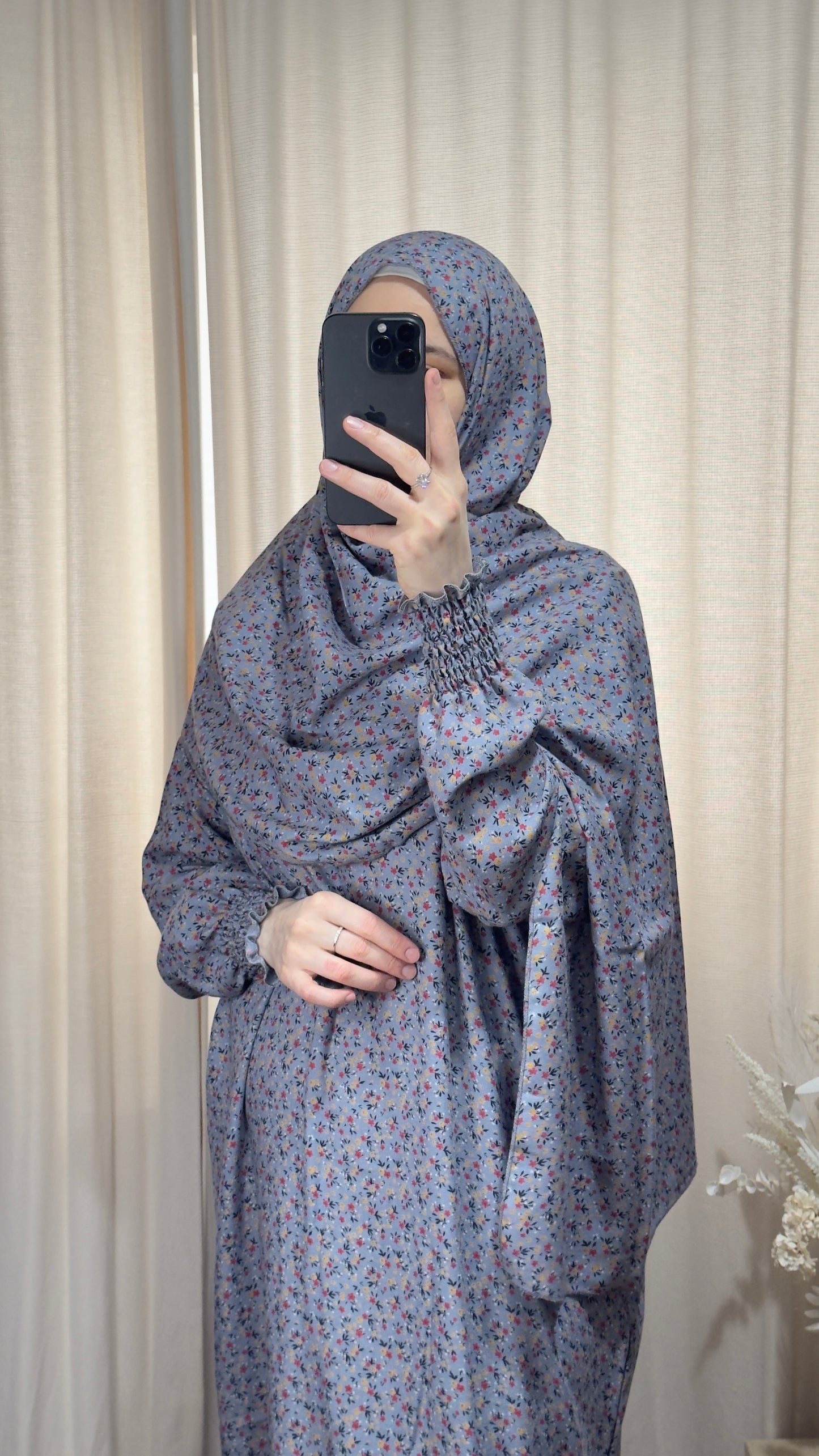 Blue Prayer Dress / Overhead Abaya / Prayer Abaya Set / Prayer Dress for Woman / Prayer Clothes Muslim / Prayer Gown / Prayer Outfit/ Salah Dress / Namaz Dress / Ramadan Outfit