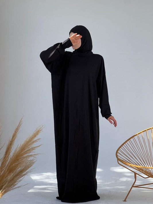 Black Muslim Women Prayer Dress, One Piece Prayer dress, Islamic gifts, Salah dress, Prayer set, Prayer outfit,Prayer clothes for women, Islamic Prayer dress, Ramadan Abaya