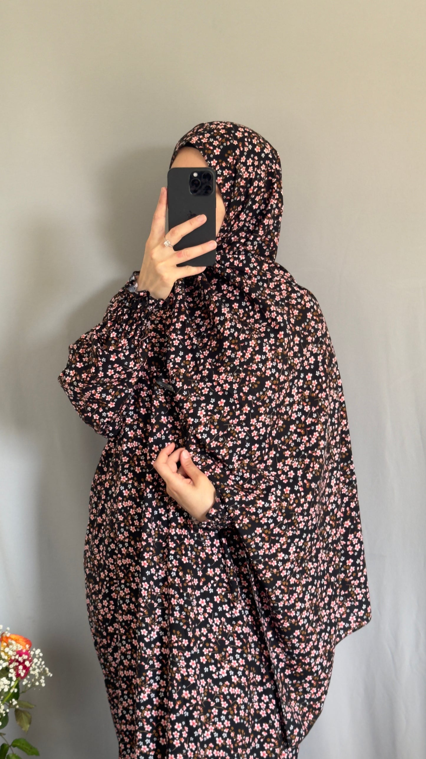 Cotton prayer dress / Modest prayer outfit / Travel-friendly prayer dress / One-size prayer garmen / Hijab-friendly dress for prayer / Prayer Dress with attached Hijab / Prayer Set
