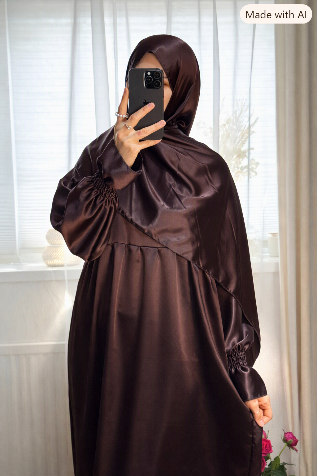 Silk Prayer Dress - Elegant Full-Length Modest Prayer Dress | Soft Lightweight Islamic Prayer Wear
