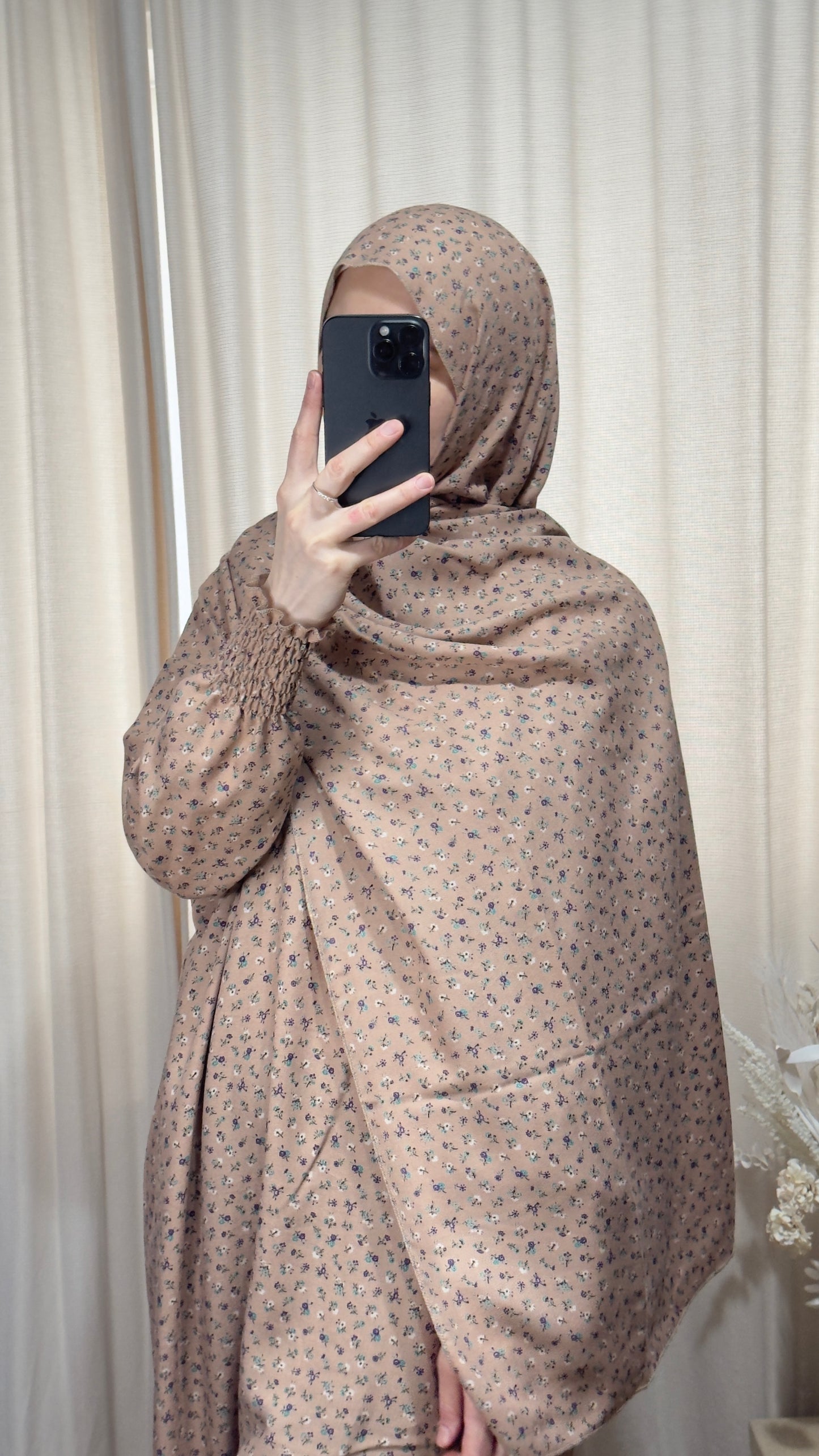 Beige Pink Prayer Dress / Overhead Abaya / Prayer Abaya Set / Prayer Dress for Woman / Prayer Clothes Muslim / Prayer Gown / Prayer Outfit/ Salah Dress / Namaz Dress