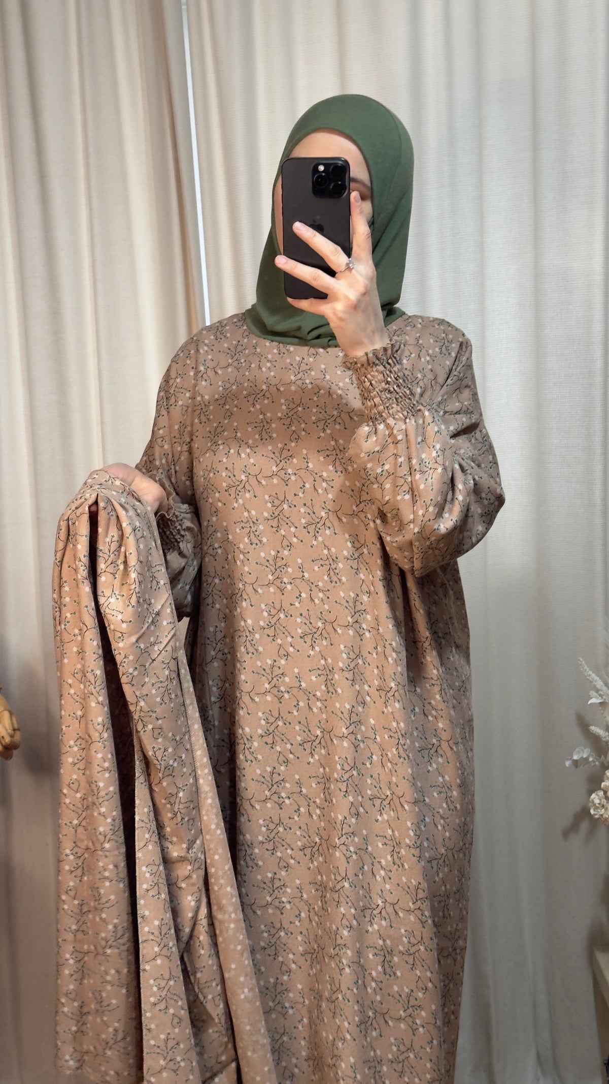 Dusty Pink One Piece Prayer dress with Built In Jersey Hijab, Prayer Abaya with integrated Hijab, Salah dress, Prayer set, Prayer outfit,Prayer clothes for women, Islamic Prayer dress, Ramadan Abaya